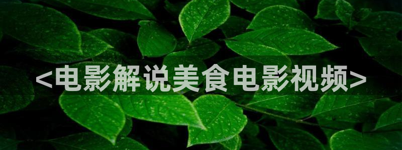 星空影视大全免费版官网：<电影解说美食电影视频>